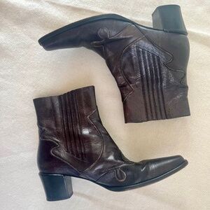 Via Spiga - Western Leather Ankle Boots (8)